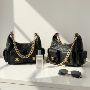 Chanel Quilted Lambskin Multi-Pocket Hobo